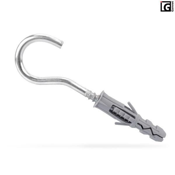 Hak sufitowy z kołkiem rozporowym 6mm - 1 sztuka