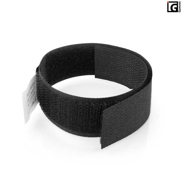 Zestaw opasek rzepowych do siatek 2,5x30cm - kolor czarny / 10 szt.