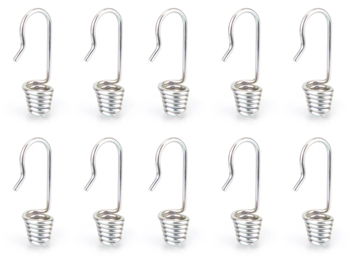 Haczyk sprężynowy - srebrny 8 mm - 10 sztuk
