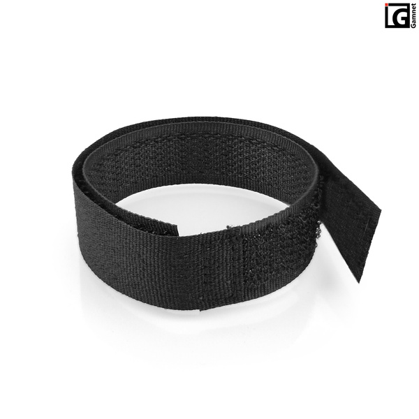 Zestaw opasek rzepowych do siatek 1,6x28cm - kolor czarny / 10 szt.