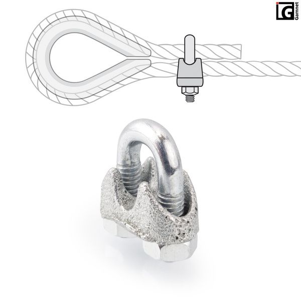 Zacisk skręcany do linki stalowej 2-3mm - 1 sztuka