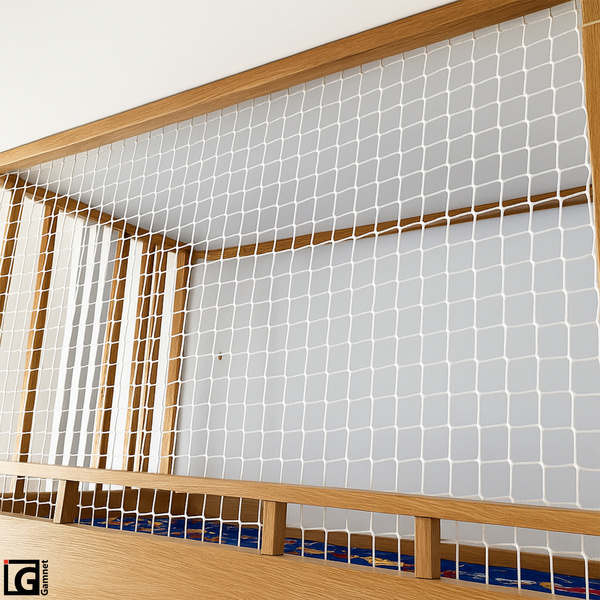 Siatka zabezpieczająca w oplocie - kolor szary - 90x170cm