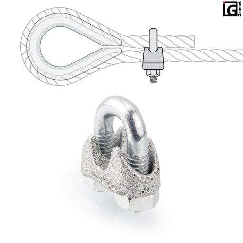 Zacisk skręcany do linki stalowej 2-3mm - 1 sztuka