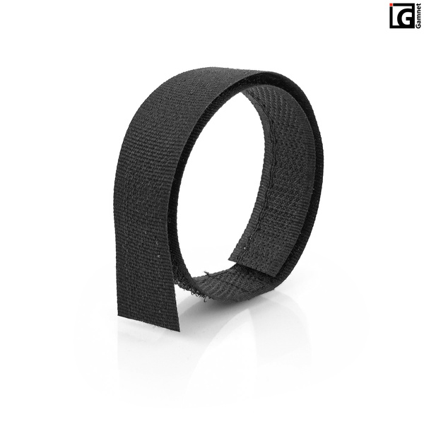 Zestaw opasek rzepowych do siatek 1,6x28cm - kolor czarny / 10 szt.