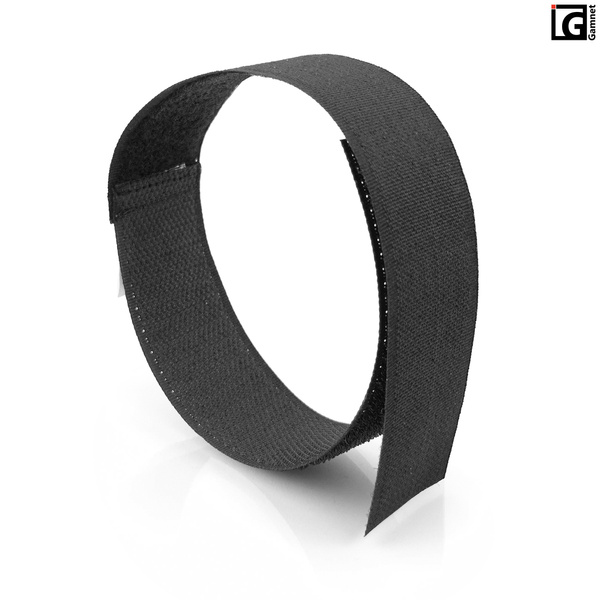 Zestaw opasek rzepowych do siatek 3x35cm - kolor czarny / 10 szt.