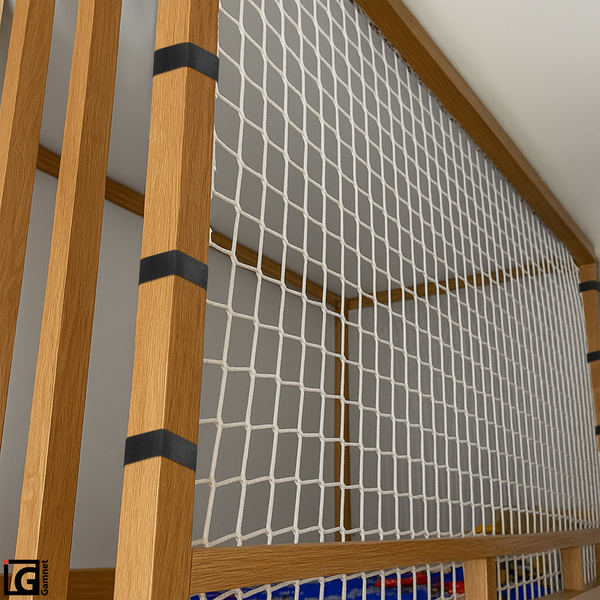 Siatka zabezpieczająca w oplocie - kolor szary - 80x80cm