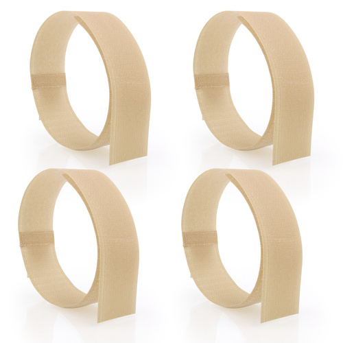 Zestaw opasek rzepowych do siatek 3x35cm - kolor beżowy / 4 szt.