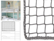 Siatka zabezpieczająca w oplocie - kolor szary - 80x80cm