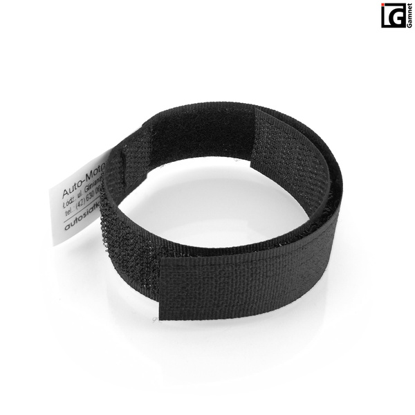 Zestaw opasek rzepowych do siatek 2x25cm - kolor czarny / 4 szt.