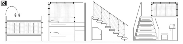 Opaska rzepowa do mocowania siatki 3x35cm - kolor beżowy