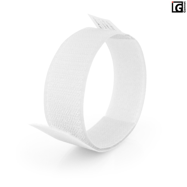 Zestaw opasek rzepowych do siatek 3x35cm - kolor biały / 10 szt.