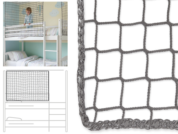 Siatka zabezpieczająca w oplocie - kolor szary - 80x80cm