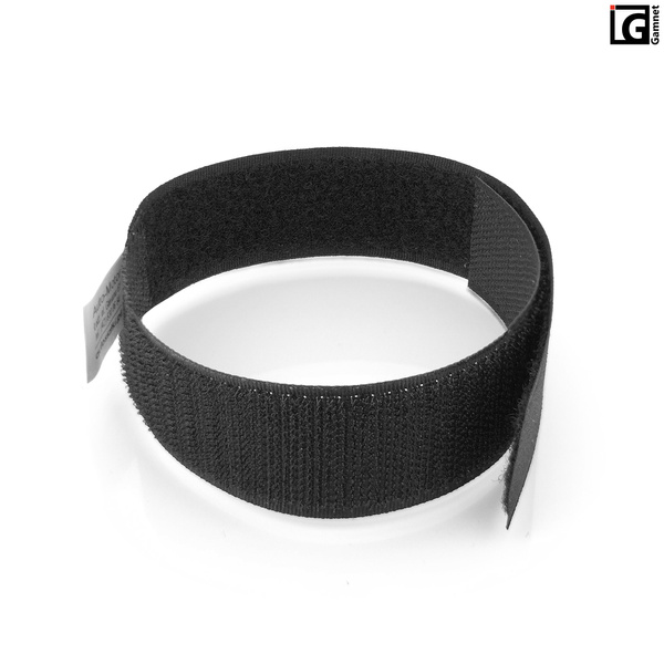 Zestaw opasek rzepowych do siatek 3x35cm - kolor czarny / 4 szt.