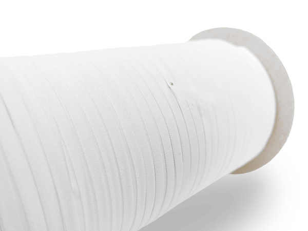 Guma odzieżowa płaska – 4 mm biała – 10 mb.