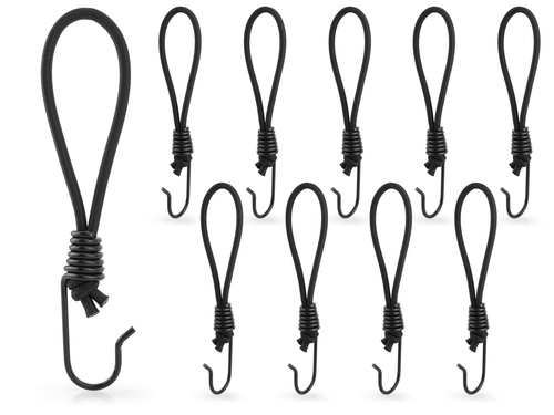 Haczyk z gumką do mocowania banerów 5 mm / 16 cm /  10 sztuk