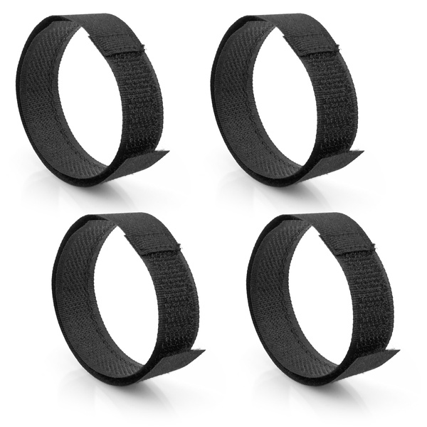 Zestaw opasek rzepowych do siatek 1,6x28cm - kolor czarny / 4 szt.