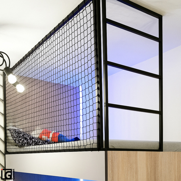 Siatka zabezpieczająca w oplocie - kolor szary - 90x270cm