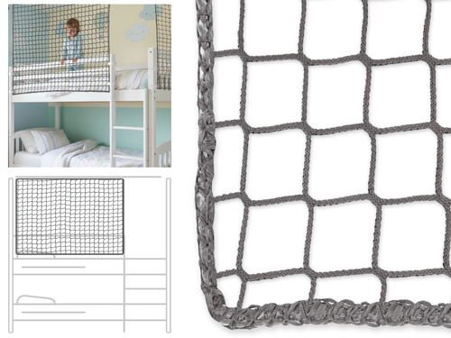 Siatka zabezpieczająca w oplocie - kolor szary - 80x80cm