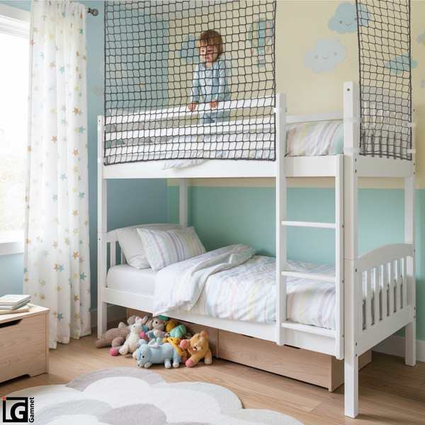 Siatka zabezpieczająca w oplocie - kolor szary - 90x300cm