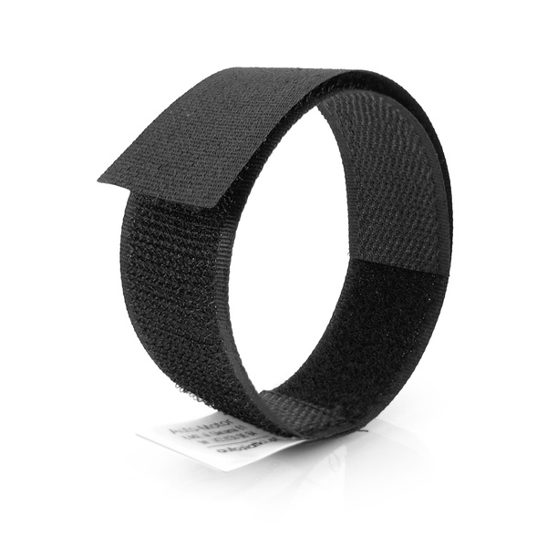 Opaska rzepowa do mocowania siatki 2,5x30cm - kolor czarny