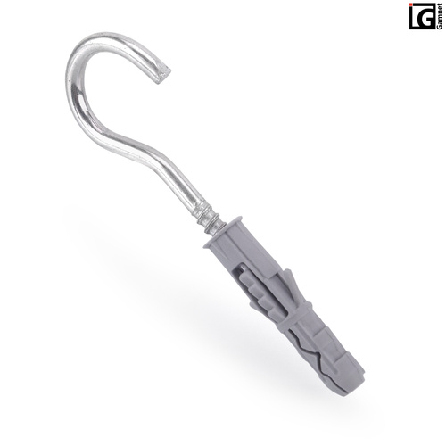 Hak sufitowy z kołkiem rozporowym 6mm - 1 sztuka