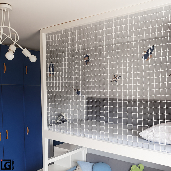 Siatka zabezpieczająca w oplocie - kolor szary - 90x110cm