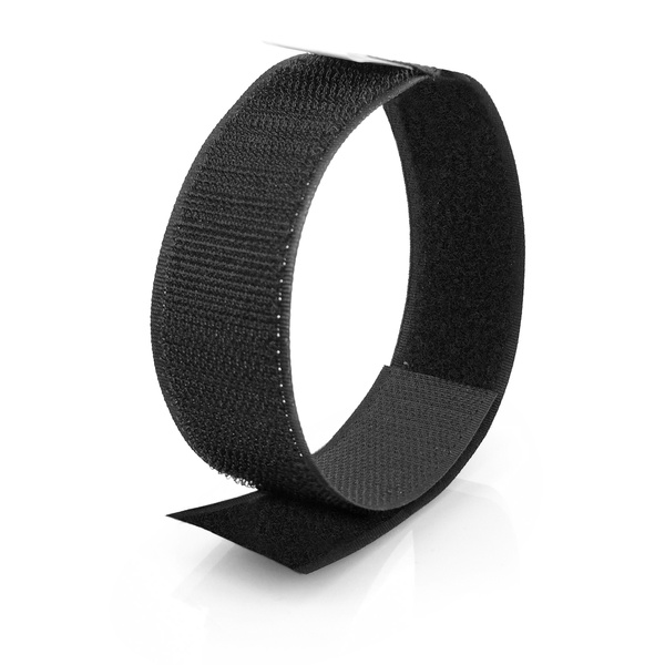 Opaska rzepowa do mocowania siatki 3x35cm - kolor czarny