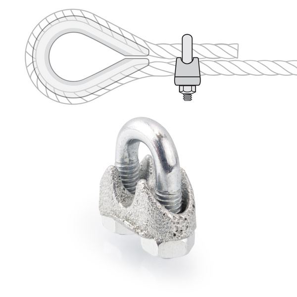 Zacisk skręcany do linki stalowej 2-3mm - 1 sztuka