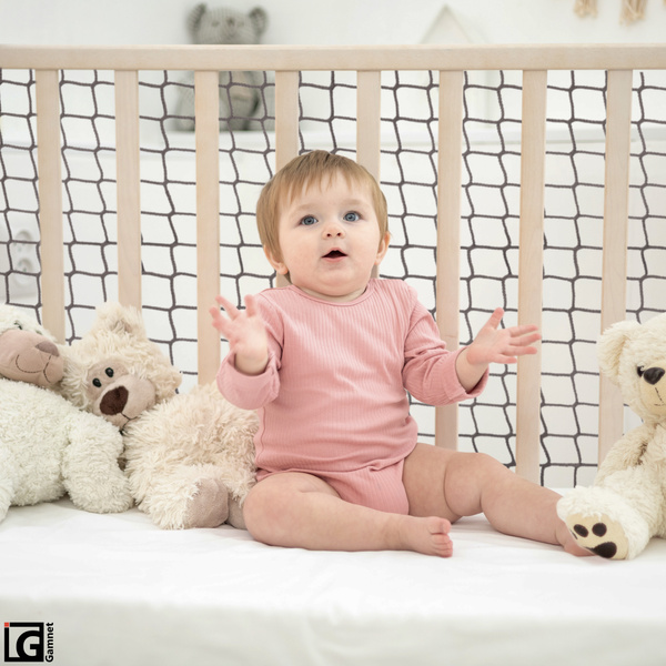 Siatka zabezpieczająca w oplocie - kolor szary - 90x180cm